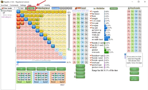 Equity calculators, such as Equilab and Flopzilla, are tools that calculate the probability of winning a hand based